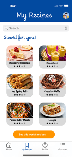 Groceries List Screen