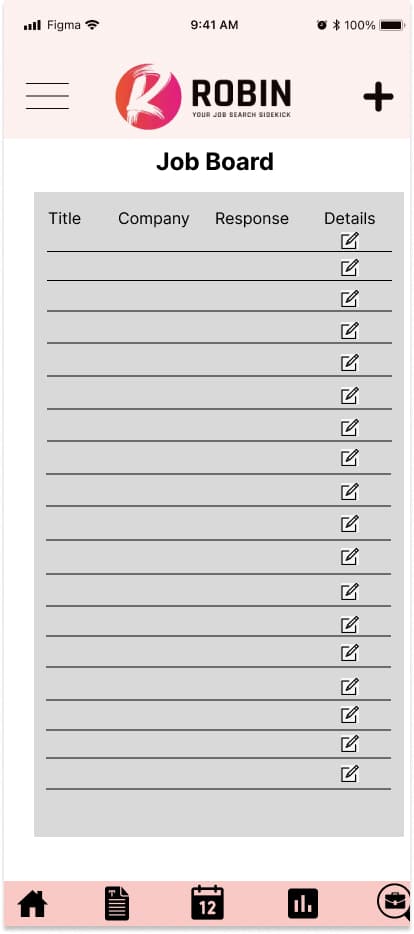 Resume Builder Screen