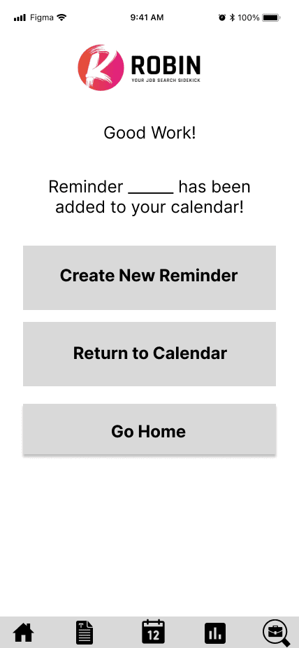 Notifications Wireframe